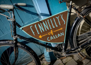 A bike outside the door of Fennelly's, Callan. Photo: Ken McGuire