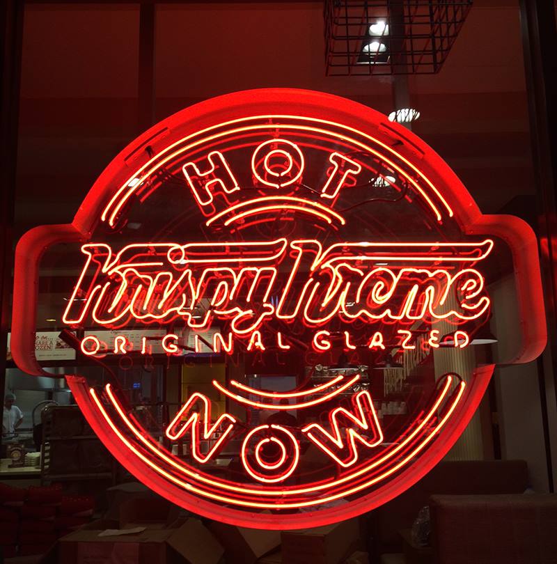 The Hot Light at Krispy Kreme. Photo: KrispyKreme/Facebook