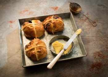 Orange chocolate hot cross buns.