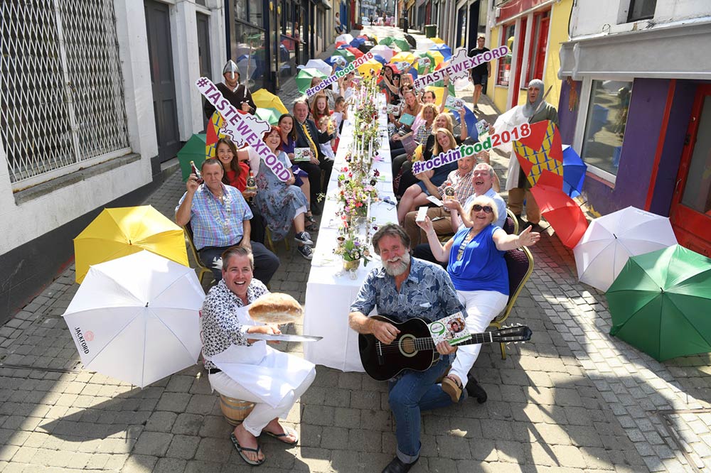 Local producers, participants and organisers in the 2018 Enniscorthy Rockin' Food Festival. Photo: Domnick Walsh