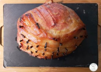 Pre-cooked roast ham - the finished article.