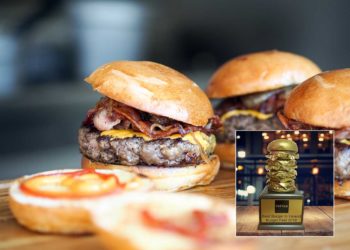 Burger Fest 2019 and, inset, the Golden Burger.