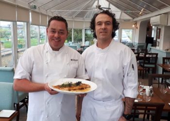 Neven Maguire and Henry Hunt, head chef at Smuggler's Inn, Waterville.