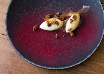 Food on the table at Ox, Belfast