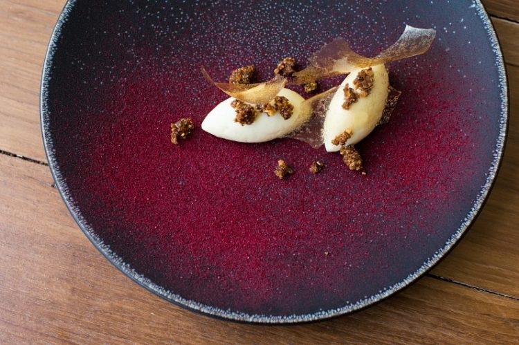 Food on the table at Ox, Belfast