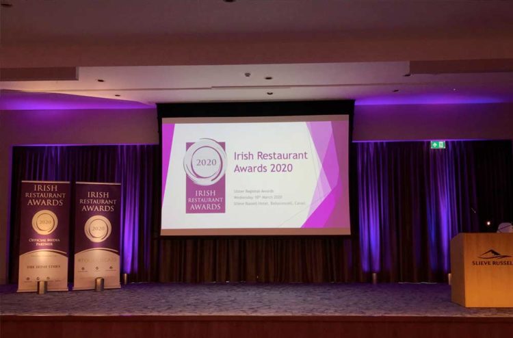 Irish Restaurant Awards, Ulster Round 2020. Photo: @restawards/Twitter