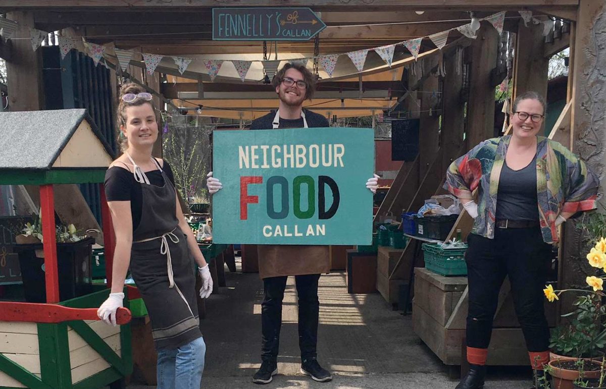 Neighbourfood Callan team at Fennelly's of Bridge Street