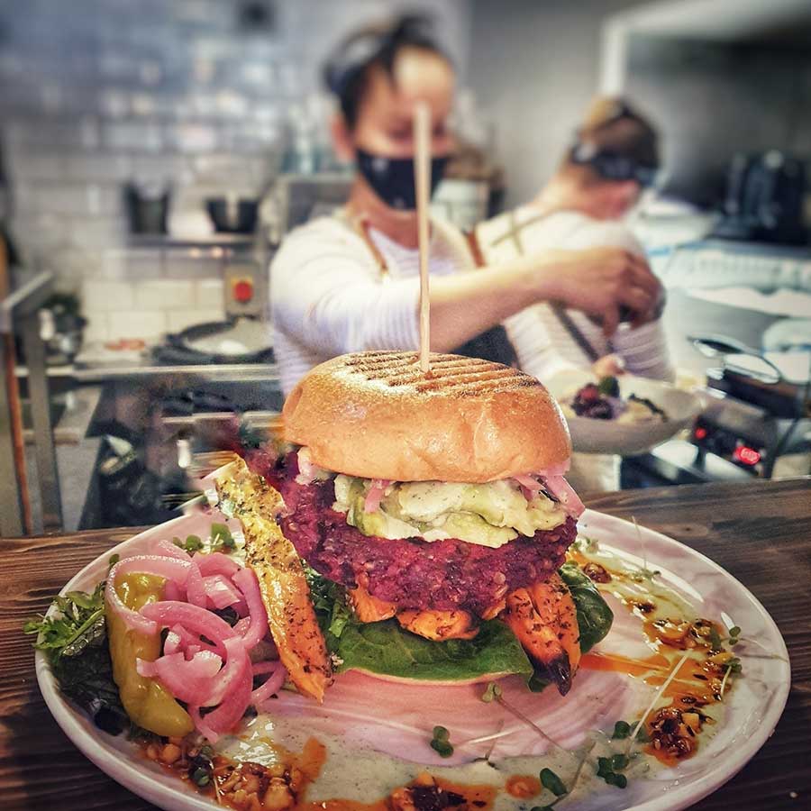 Beetroot burger at Cafe la Coco, Kilkenny