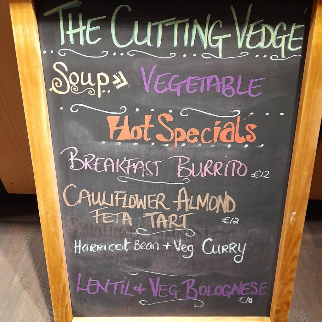 The Cutting Vedge menu board