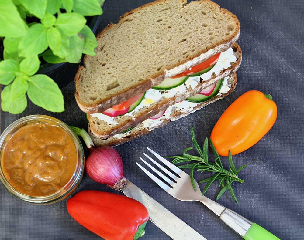 Veg sandwich on sourdough. Photo: Harry Dona/Unsplash