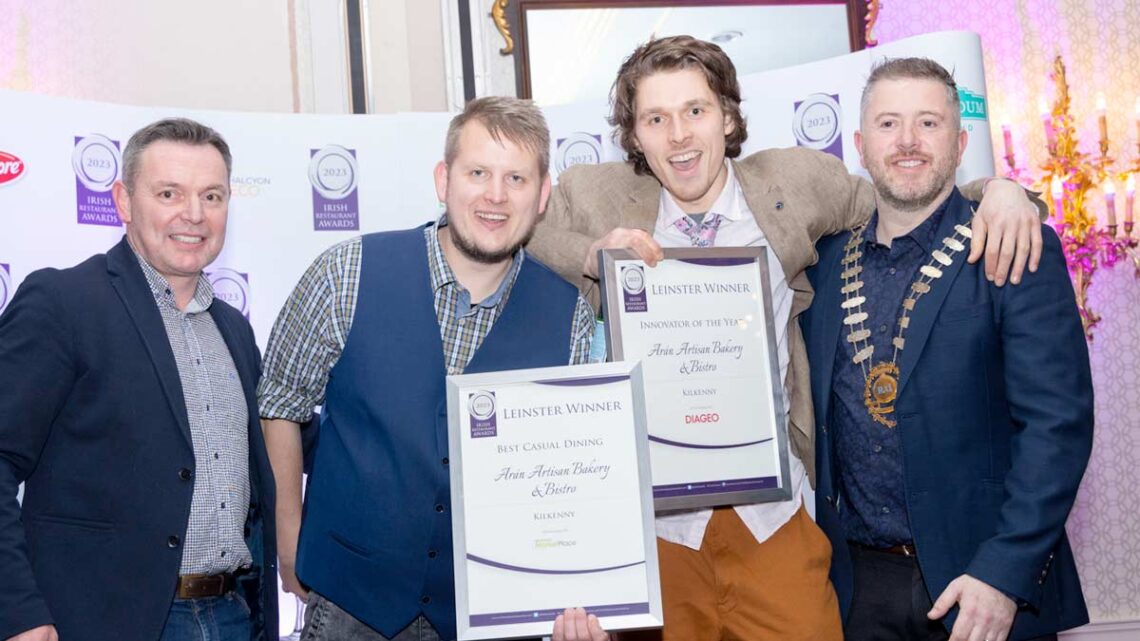 Aran celebrate a double win at the Irish Restaurant Awards. Photo: Paul Sherwood Photography / Irish Restaurant Awards