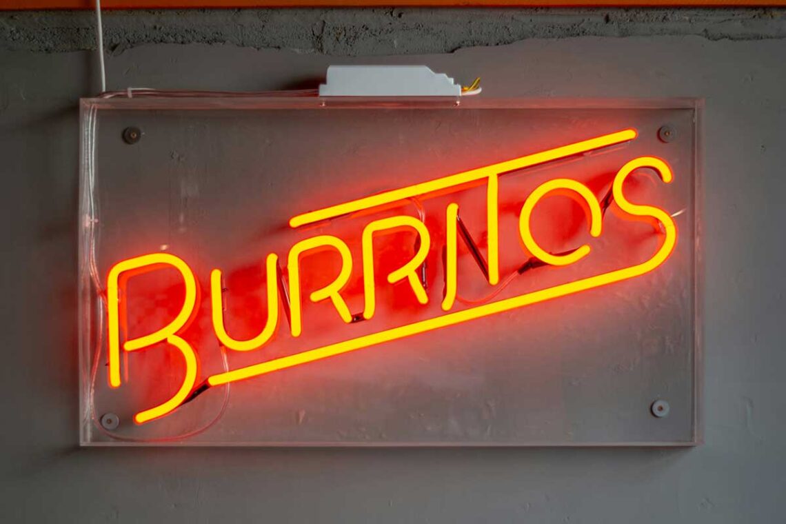 A burritos sign.