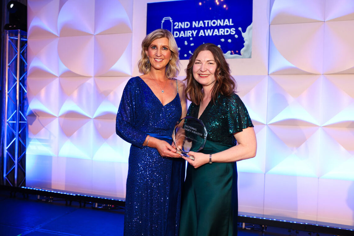 Gail Daniels (Right) pictured receiving one of her two awards.