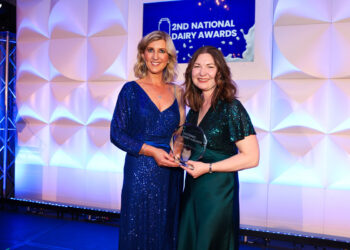 Gail Daniels (Right) pictured receiving one of her two awards.