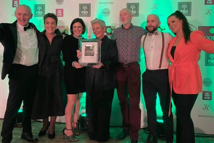 Some of the Mountain View team at the 2024 Good Food Ireland Awards. Photo: Mountain View Kilkenny / Facebook