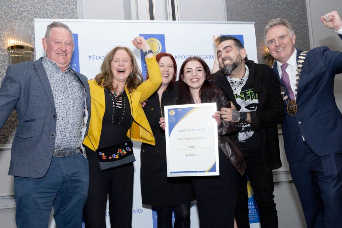 The Tabú team celebrate at the Leinster round of the 2025 Irish Restaurant Awards. Photo: Paul Sherwood Photography