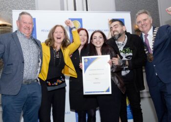 The Tabú team celebrate at the Leinster round of the 2025 Irish Restaurant Awards. Photo: Paul Sherwood Photography